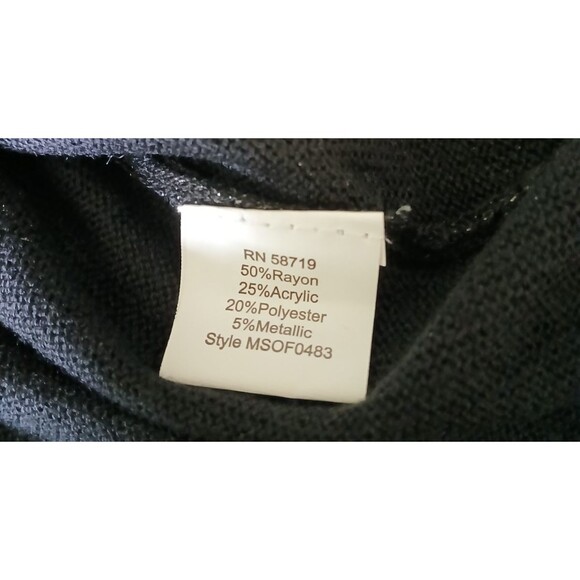 NWT Elementz Women's LARGE Black Sweater Tank Sequin One Piece Long Sleeve Work - Picture 11 of 11